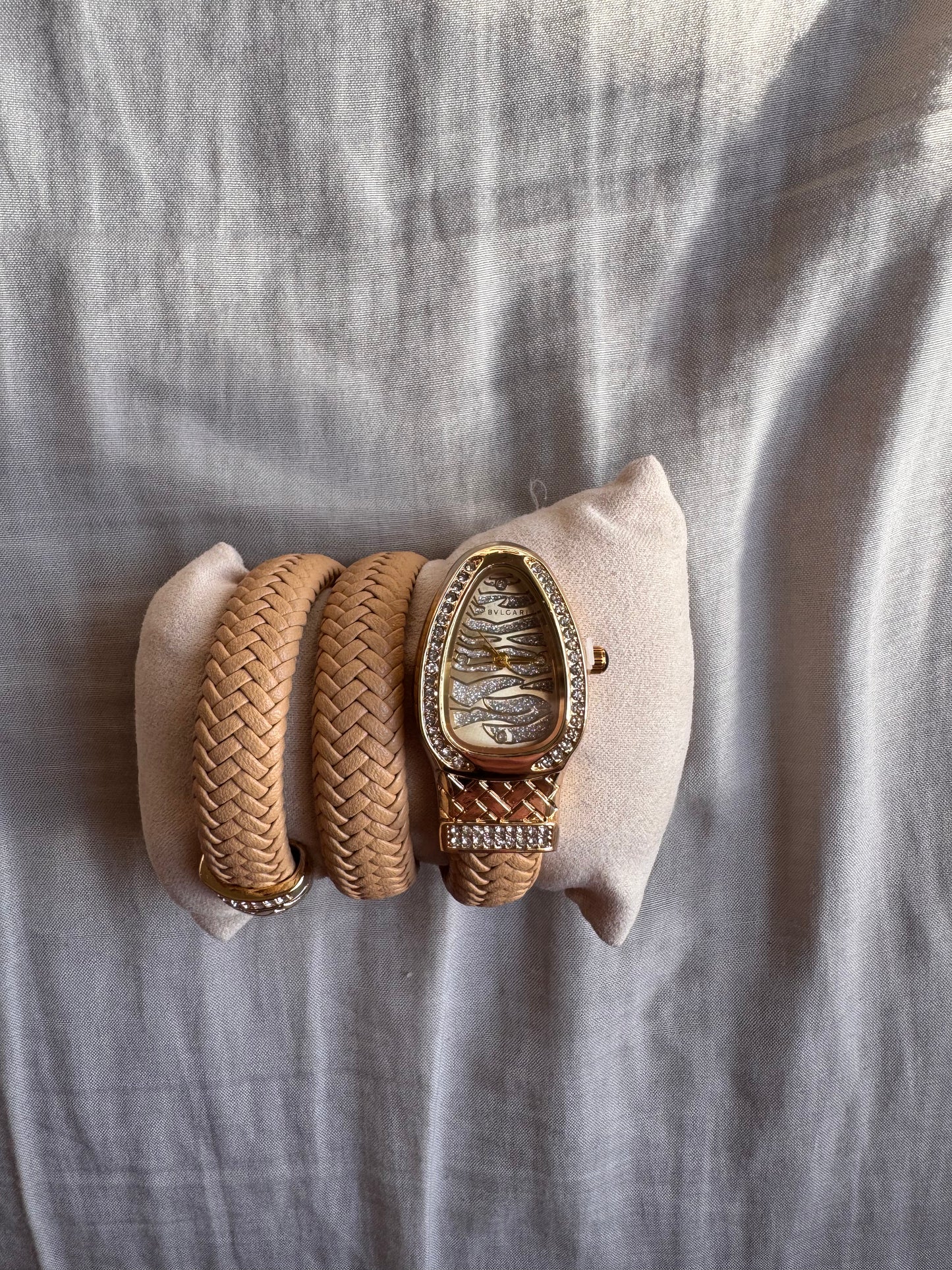 Beige BVLGARI WATCH