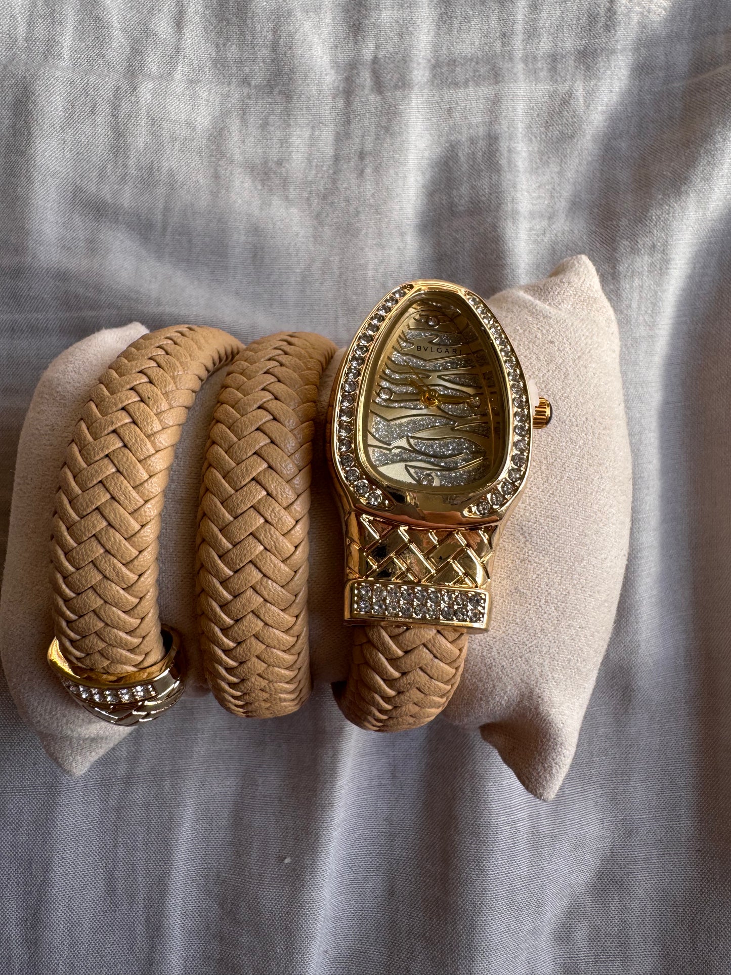 Beige BVLGARI WATCH