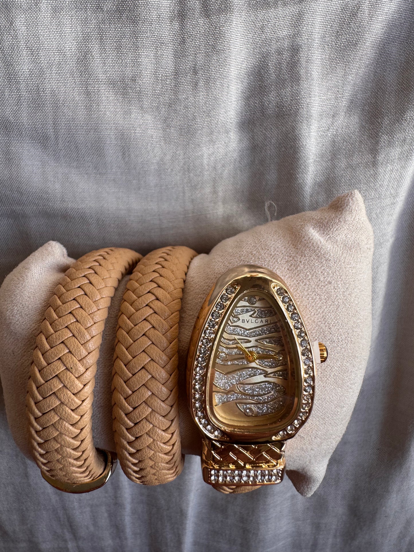 Beige BVLGARI WATCH
