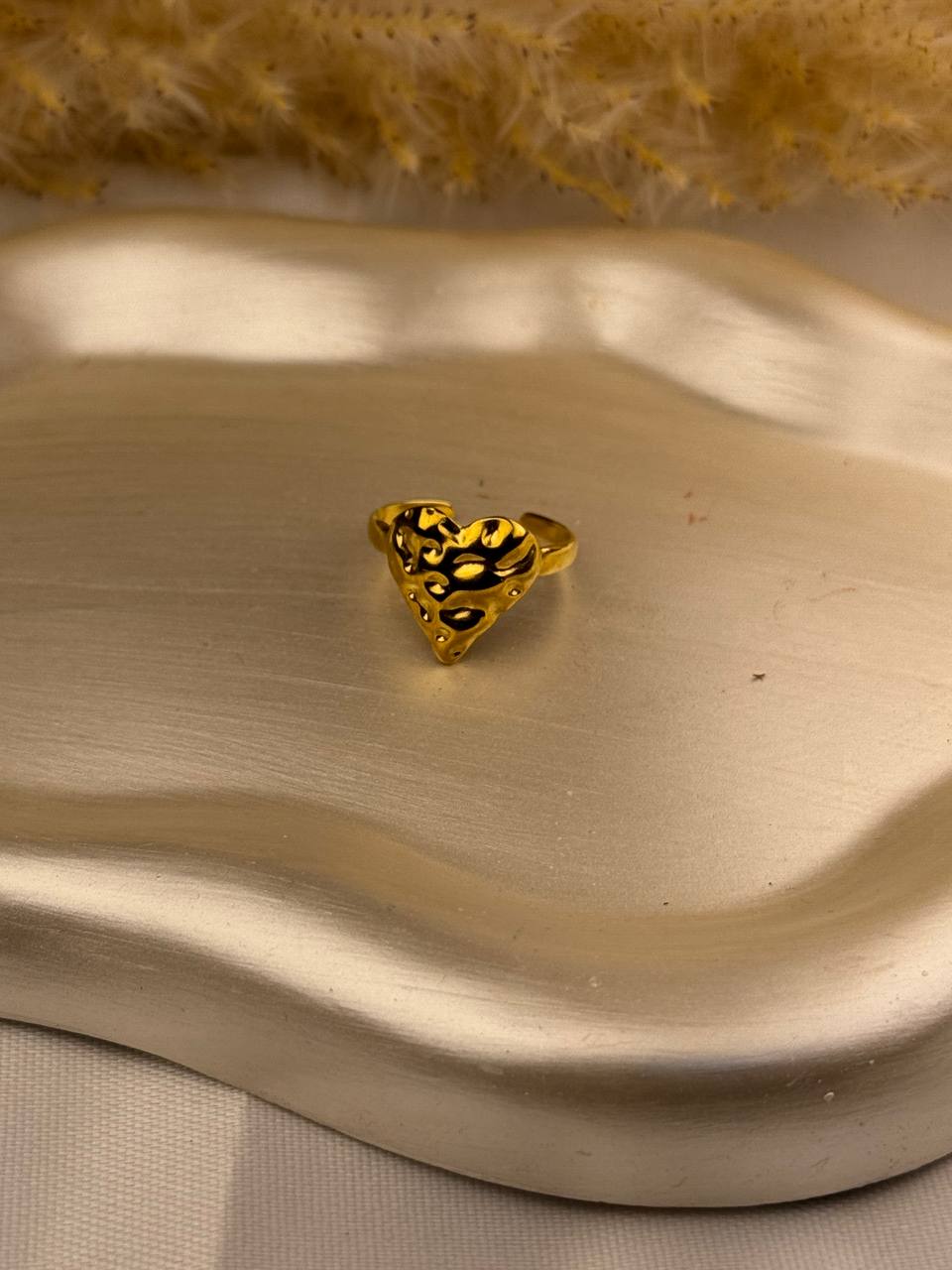 Texture Heart Ring