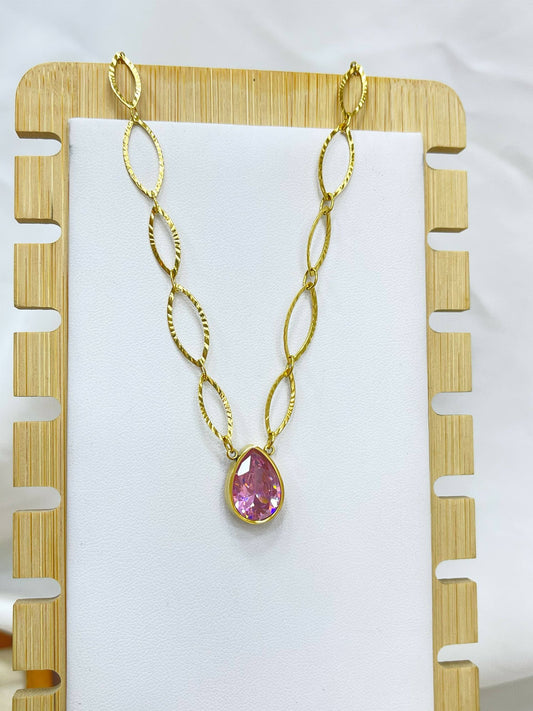 Pink Stone Necklace