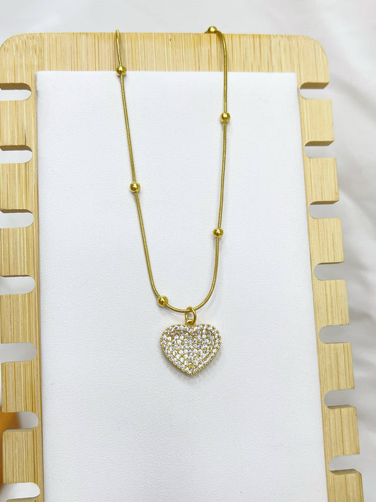 Strass Heart Necklace