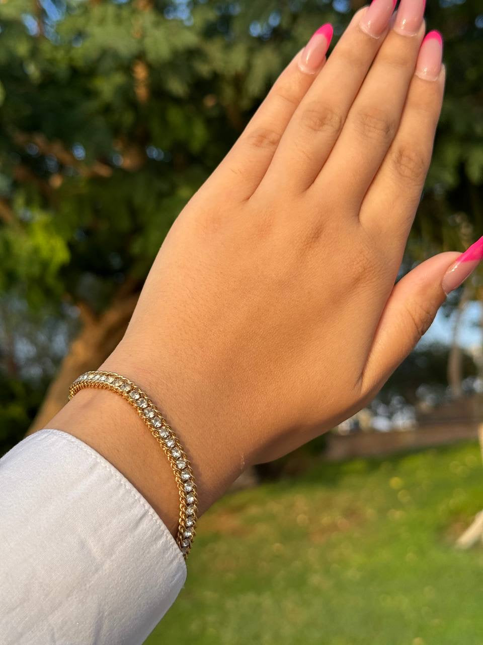 White Tennis Bracelet