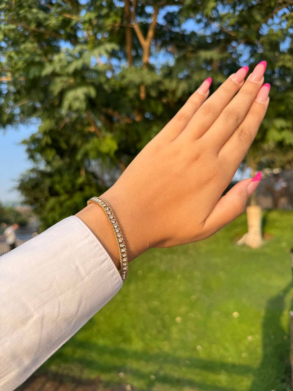 White Tennis Bracelet