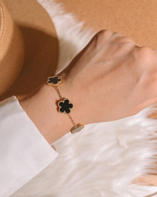 Black Flower (5) bracelet