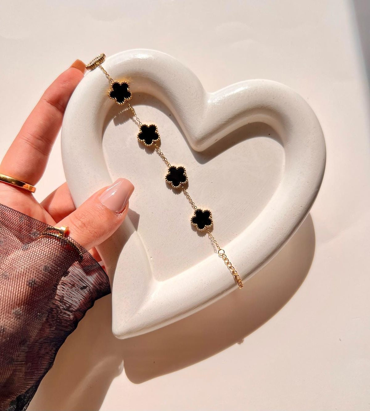 Black Flower (5) bracelet