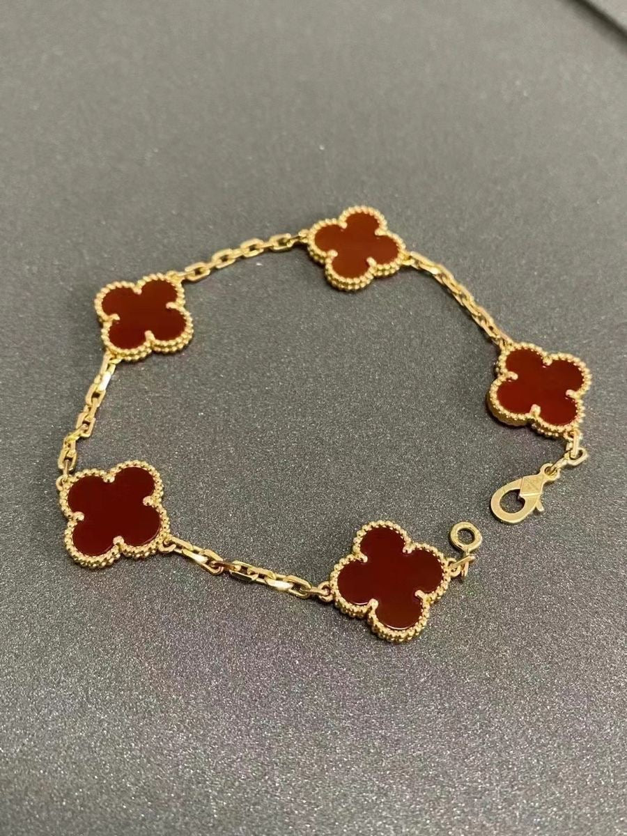 Burgundy van cleef bracelet