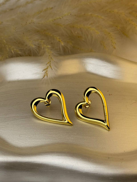 Open Big Heart Earrings