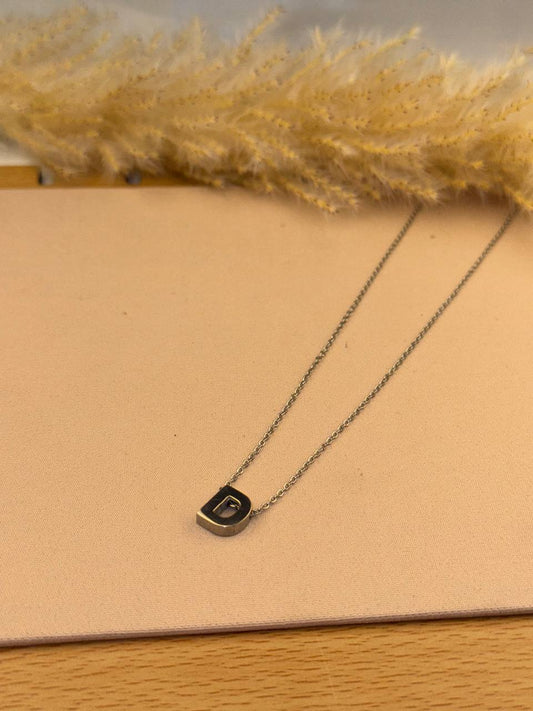 Silver Letter D Necklace
